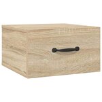 vidaXL Tables de chevet murales 2 Pièces Chêne sonoma 35x35x20 cm