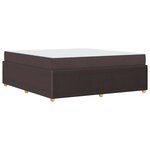 vidaXL Cadre de lit avec matelas Marron foncé 180 x 200 cm tissu
