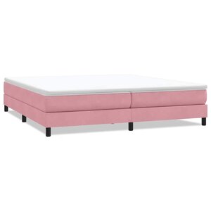 vidaXL Sommier à lattes de lit sans matelas rose 200x210 cm velours