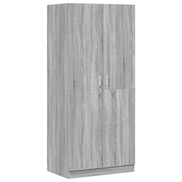 vidaXL Garde-robe Sonoma gris 80x52x180 cm Bois d'ingénierie