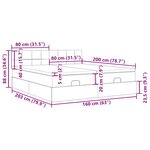 VidaXL Cadre de lit ottoman avec matelas bleu 160x200 cm tissu