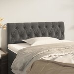 vidaXL Tête de lit Gris foncé 90x7x78/88 cm Velours