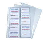 Sachet De 10 Pochettes Perforées Pour Cartes De Visite 10 Emplacements - Polypropylène Lisse 11/100e - A4 - Cristal - X 10 - Exacompta