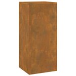 vidaXL Supports de Plante Extérieur Pilier 2 Pièces 24x24x55 cm Acier Corten