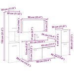 vidaXL Ensemble de meubles salle de bain 5 Pièces bois d'ingénierie