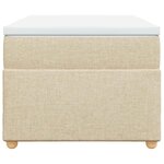 vidaXL Sommier à lattes de lit avec matelas Crème 100x200 cm Tissu