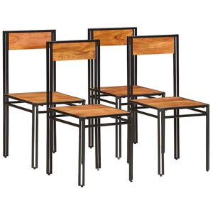 vidaXL Chaises à manger lot de 4 bois d'acacia massif