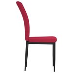 vidaXL Chaises à manger lot de 2 Rouge bordeaux Velours