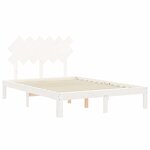 vidaXL Cadre de lit sans matelas blanc 120x200 cm bois de pin massif