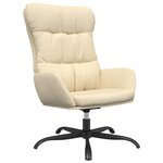 vidaXL Chaise de relaxation Crème Tissu