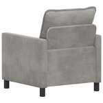 vidaXL Canapé Gris clair 76 x 81 x 87 5 cm Velours