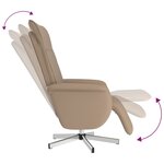 vidaXL Fauteuil inclinable de massage repose-pieds cappuccino