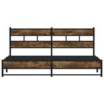 vidaXL Cadre de lit en métal sans matelas chêne fumé 183x213 cm