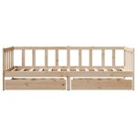 vidaXL Lit de jour avec tiroirs sans matelas 80x200 cm bois massif