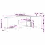 Meuble TV vidaXL Bois ancien 150x30x50 cm Bois aggloméré