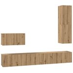 vidaXL Ensemble de meubles TV 4 Pièces chêne artisanal 200 x 30 x 30 cm