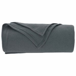 vidaXL Jeté Gris foncé 240 x 220 cm Toison