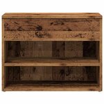 vidaXL Banc à chaussures vieux bois 60x30x45 cm bois d'ingénierie