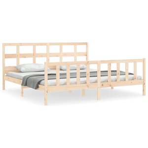 vidaXL Cadre de lit sans matelas 200x200 cm bois massif de pin