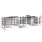 vidaXL Lit surélevé à gabions arqué 200x50x50 cm Fer galvanisé