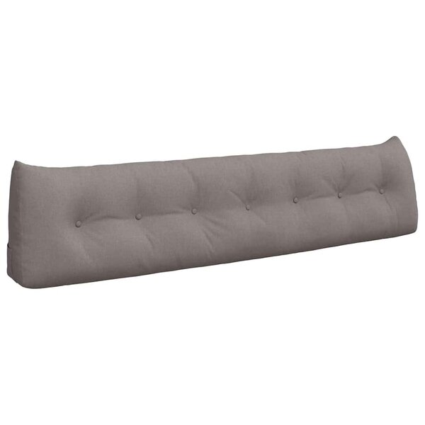 vidaXL Coussin de Dos Taupe 200 x 24 x 50 cm tissu