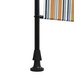 vidaXL Store roulant d'extérieur jaune et blanc 120x270 cm tissu acier