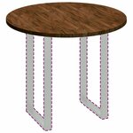 vidaXL Plateau de table Marron foncé Ø 90 x 2 5 cm