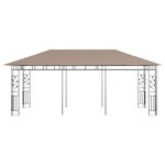 vidaXL Belvédère avec moustiquaire 6x3x2 73 m Taupe 180 g/m²