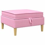vidaXL Canapé modulaire avec rangement 5 Pièces Rose Tissu