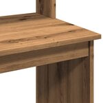 vidaXL Bureau avec étagères chêne artisanal Bois d'ingénierie