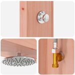 vidaXL Douche d'extérieur 226 cm Naturel
