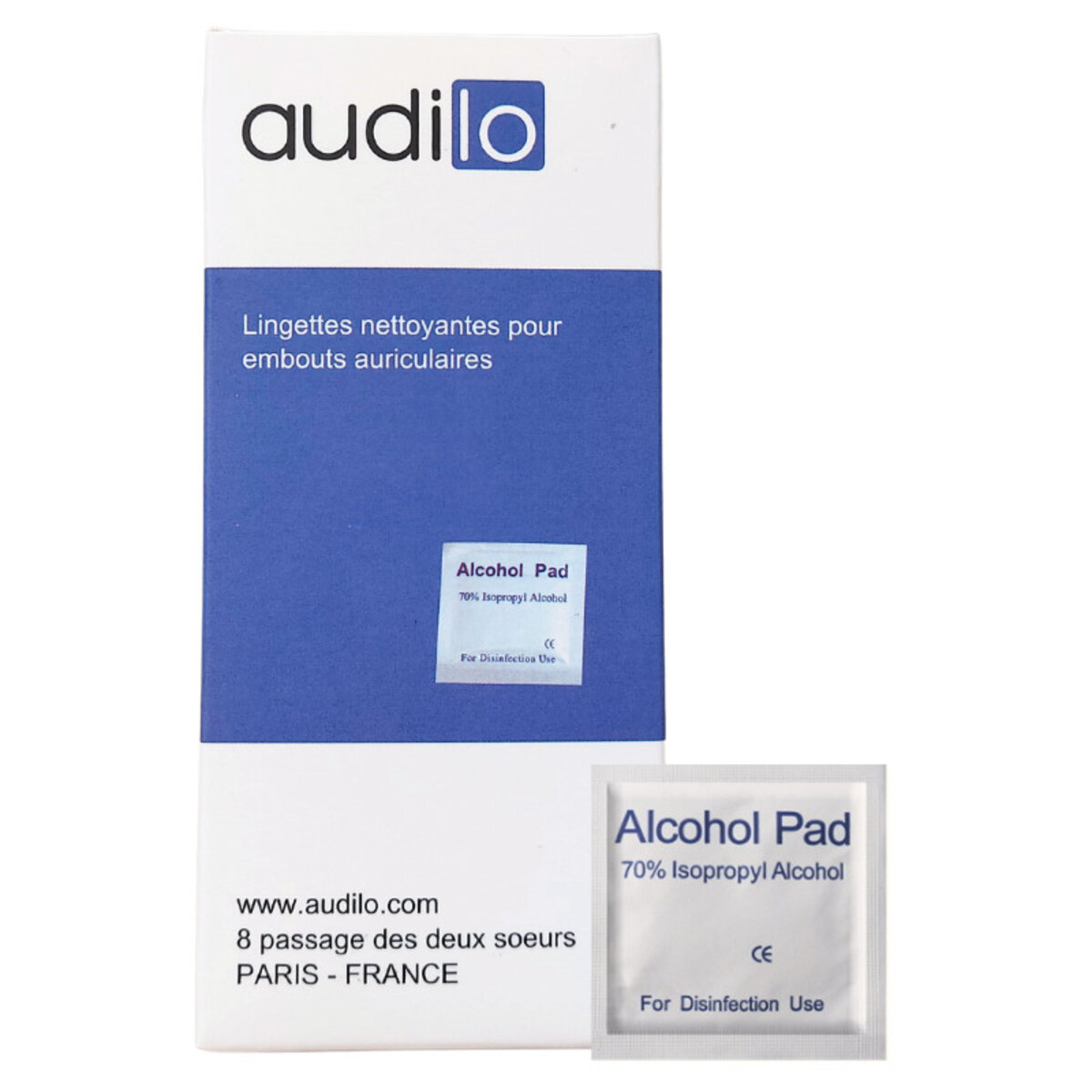 50 lingettes nettoyantes Audilab pour appareils auditifs - Boutique Audilab