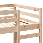 vidaXL Cadre de lit mezzanine Naturel 80 x 200 cm Pin massif