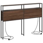 vidaXL Tête de lit de rangement Chêne marron 135 cm Bois d'ingénierie