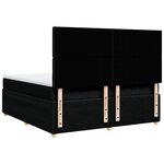 vidaXL Sommier à lattes de lit avec matelas Noir 180x200 cm Tissu