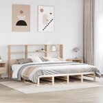 vidaXL Lit bibliothèque sans matelas 180x200 cm bois massif