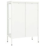 vidaXL Buffet Blanc 75x35x105 cm Acier et verre