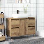 vidaXL Armoire de salle de bain chêne artisanal bois d'ingénierie