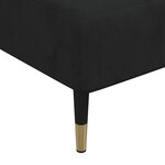 vidaXL Chaise longue noir velours