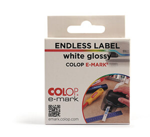 Étiquettes Blanches Brillantes Colop e-Mark 14 mm x 8 m