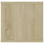 vidaXL Étagère murale Blanc et chêne sonoma 102x30x29 cm Aggloméré