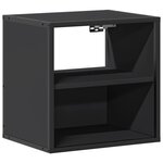 vidaXL Table de chevet murale noir 40x31x39 5 cm