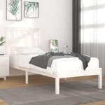 vidaXL Cadre de lit Blanc Bois de pin massif 100x200 cm
