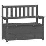 vidaXL Banc Gris 112 5x51 5x96 5 cm Bois de pin massif