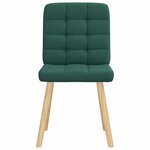 vidaXL Chaises à manger lot de 4 vert foncé tissu
