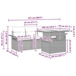 vidaXL Set de canapé de jardin 5 pièces avec coussins beiges en poly rotin