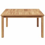 vidaXL Table basse Marron 85 x 85 x 45 cm Bois de teck massif