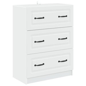 vidaXL Armoire à tiroirs Blanc 66 x 34 5 x 87 cm Bois d'ingénierie