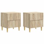 vidaXL Table de chevet 2 Pièces Chêne Sonoma 43 x 34 5 x 48 cm