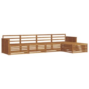 vidaXL Ensemble de canapés d'extérieur 5 Pièces Naturel